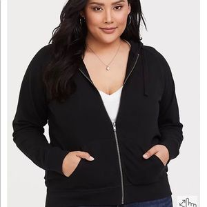 Torrid Knit Overstitch zip up Hoodie
